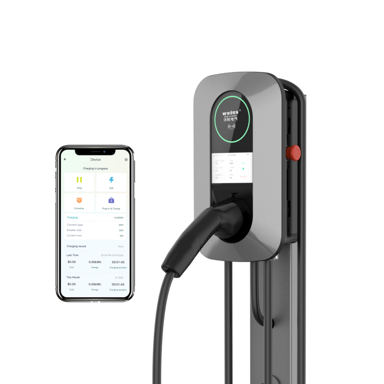 Ev Charger Wallbox - Зарядная станция переменного тока 22 кВт